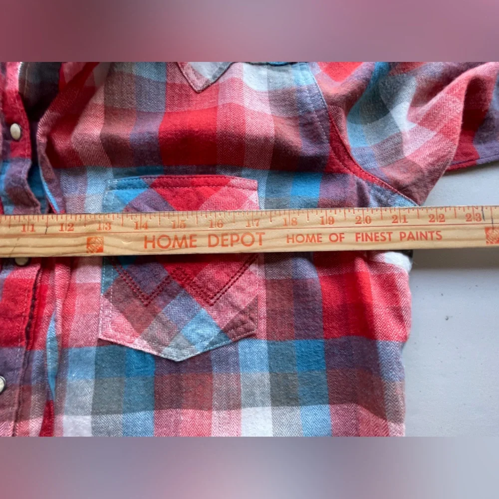 Wrangler Retro Plaid Top With Hood Women’s Large - Picture 8 of 10